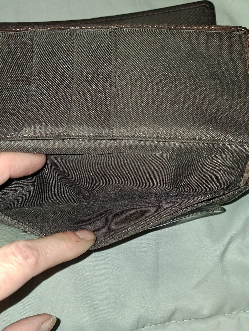 Fossil Dark Brown Leather Trifold Wallet